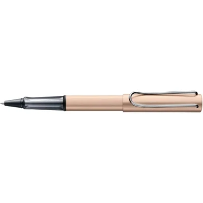 Abbildung von LAMY AL star Tintenroller 350 Praktischer Rollpen aus Aluminium in der Farbe Cosmic eloxiert Mit transparentem Griffstück Mine M 63 schwarz Strichbreite 1 Stück (1er Pack)
