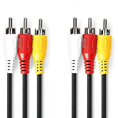 Abbildung von CABLEPELADO Kabel mit 3 RCA Steckern, 1 Cinch Stecker, Composite Video und 2 Stereo Audio, Premium Audio Videokabel, m