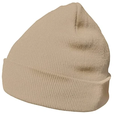 Abbildung von DonDon Mütze Herren Damen Wintermütze Beanie klassisches Design beige