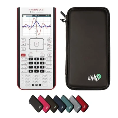 Abbildung von TI Nspire CX II T Grafikrechner inklusive Schutztasche von WYNGS in Schwarz Basic Set