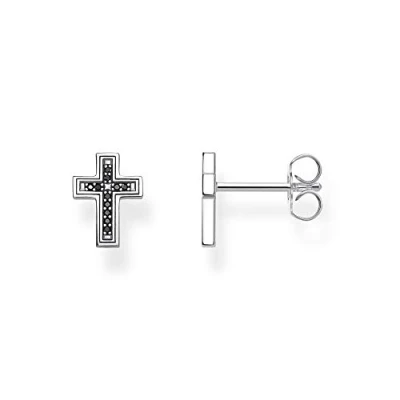 Abbildung von Thomas SABO Ohrstecker Unisex Ohrringe silvercoloured/black, Größe: One Size, Silver coloured/black