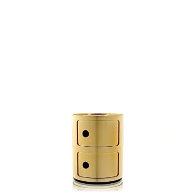 Abbildung von Kartell Componibili, 2 Elements, Gold, Runde Basis