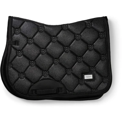 Abbildung von Equestrian Stockholm FW&#039;22 All Black Glimmer jump saddle pad