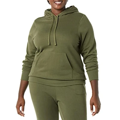 Abbildung von Amazon Essentials Damen Fleece Kapuzenpullover (in Übergröße erhältlich), Olivgrün, XL