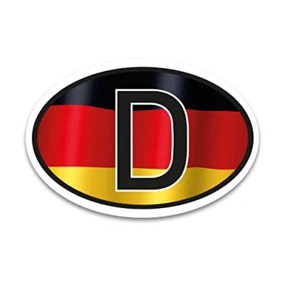 Abbildung von D Aufkleber Länderkennzeichen Deutschland Flagge Sticker 17,5 x 11,5 cm DIN genormt PKW LKW Wohnmobil Auto Motorrad kfz_716
