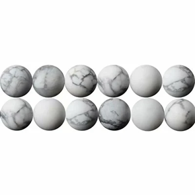 Abbildung von SKYBEADS Natürliche Weißer Howlith Edelsteine Perlen 6mm für Armbänder Auffädeln 38cm Strang Approx 60 Stück