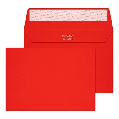 Abbildung von Blake Creative Colour 106 Briefumschläge Haftklebung Leuchrot C6 114 x 162 mm 120g/m² 500 Stück