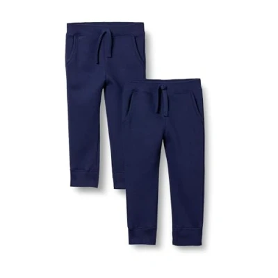 Abbildung von Amazon Essentials Mädchen Jogginghosen, 2er Pack, Marineblau, 9 Jahre
