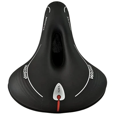 Abbildung von WITTKOP Fahrradsattel mit bequemem 3 Zonen Konzept und extra Gel Polsterung I Bequemer Fahrrad Sattel für Damen &amp; Herren Büchel Grande Medicus, Bike Seat Kloben, Schwarz