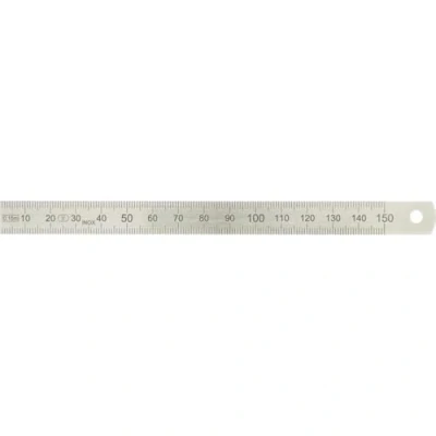 Abbildung von Helios Preisser Stahlmaßstab biegsam (rostfreier Federbandstahl, Skalierung: oben und unten 150 mm) 0460 201
