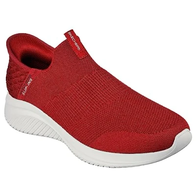 Abbildung von Skechers Herren Ultra Flex 3.0 Smooth Step Schlüpfen, Burgundy Knit/Trim, 39.5 EU