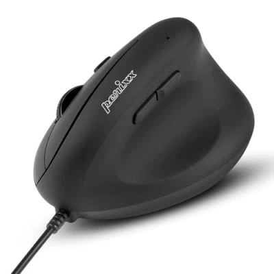 Abbildung von Perixx PERIMICE 508 Programmierbare Ergonomische Maus Vertikal Schnurgebunden 1000/1600 dpi Ideal gegen und Tennisarm