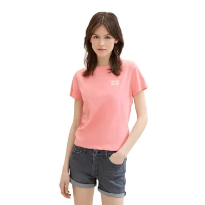 Abbildung von TOM Tailor Denim Tshirt print, Damen, Größe: Medium, Shell pink