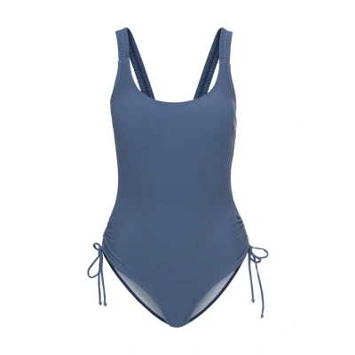 Abbildung von Lascana LSCN by Badeanzug, Damen, Größe: 44xE/F, Rauchblau