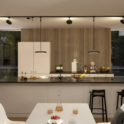 Abbildung von Paulmann Schienensystem Leuchten »URail Pendel Hildor 850lm 15W 4000K 230V Chrom matt«, 3 Step Dimmbar