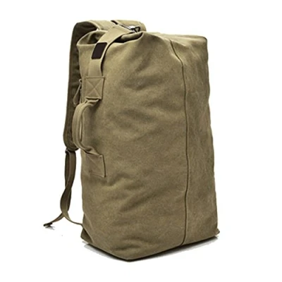 Abbildung von Große Kapazität Reisen Klettern Bag Tactical Military Rucksack Frauen Armee Taschen Leinwand Eimer Tasche Schulter Sporttasche