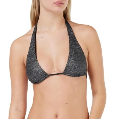 Abbildung von Calvin Klein Swimwear Halterneck Triangle Bikinitop, Damen, Größe: Medium, Black
