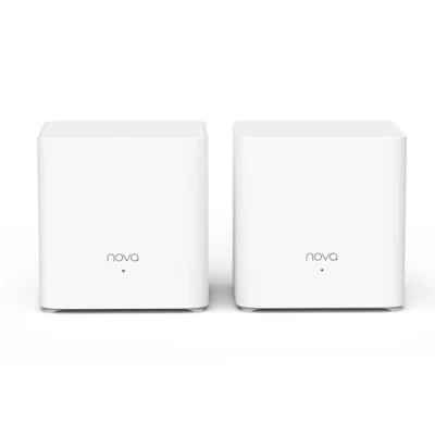 Abbildung von Tenda Nova Mesh WLAN WiFi 6 System, AX1500 Dualband Repeater &amp; Router Kompatibel mit Amazon Alexa, mpfohlen für Häuser 2 4 Schlafzimmern,OFDMA und MU MIMO, MX3 2er Pack