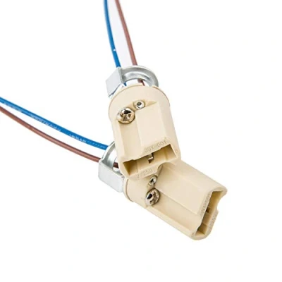 Abbildung von G9 Lampenfassung mit isol. Kabelzuleitung Lampensockel Fassung Sockel für LED Halogen Keramik Qualitäts 0,75mm² kabel (2 Stück)