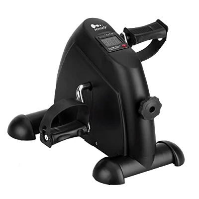 Abbildung von himaly Mini Bike Heimtrainer, Arm und Beintrainer, Pedaltrainer für Senioren Junge, Ausdauertraining, Verschiedene Widerstandsstufen, Trainingsgerät zu Hause uns Büro, Schwarz