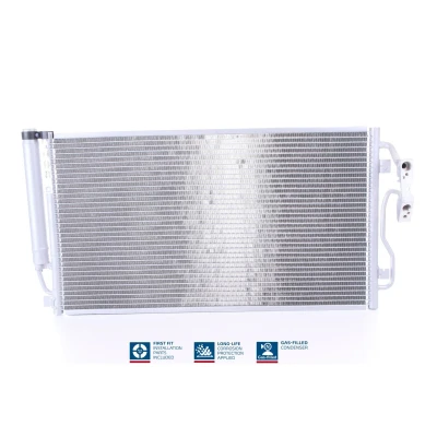 Abbildung von NISSENS 940590 Klimakondensator mit Trockner Aluminium 640 R 134a BMW: 3 Touring, 1 Hatchback, Saloon