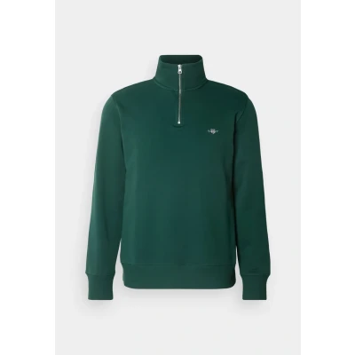 Abbildung von GANT Shield HALF ZIP Sweatshirt, Herren, Größe: XL, Tartan green