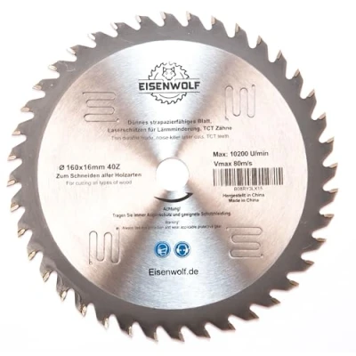 Abbildung von 160 x 16 mm 40 Zähne Sägeblatt Top Qualität Kreissägeblatt für Holz