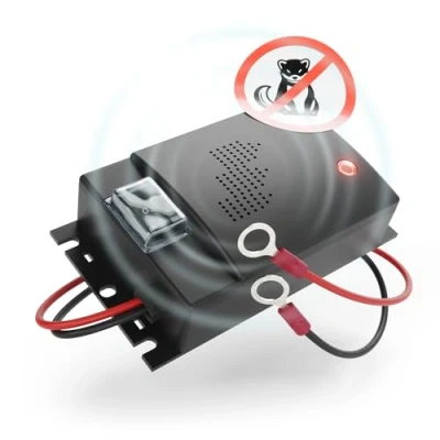 Abbildung von greate. Marderschreck Auto mit 12V Batterieanschluss Marderschrecker für Motorraum Mader Abwehr, Marderschutz Auto, Marderabwehr Marder Ultraschall, Maderschrecker Marderfrei
