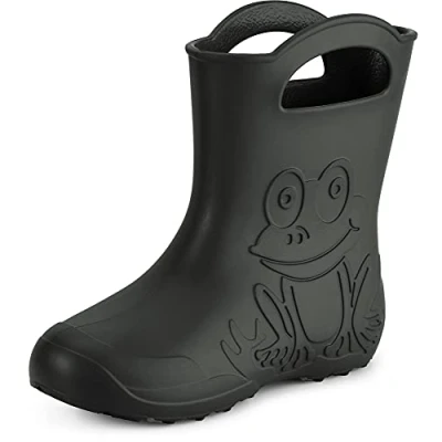 Abbildung von Ladeheid Eva Gummistiefel Damen federleichte wasserdichte Damenschuhe Regenschuhe LA CA 09 (Carbone, 36/37 EU)