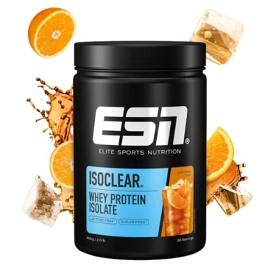 Abbildung von ESN ISOCLEAR Whey Isolate Protein Pulver, Cola Orange, 908 g, Clear