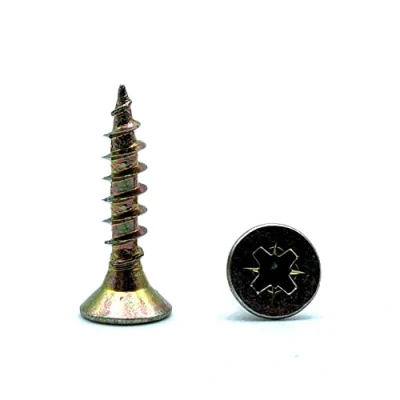 Abbildung von DOJA Barcelona Kreuzschlitz Spanplattenschrauben mit Bit Spitze 100 Holzschrauben Set 5x40 mm + 1 PZ2 Senkkopf Schrauben Verzinkt Holzbauschraube Tellerkopfschrauben Universalschrauben