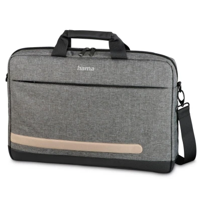 Abbildung von Hama Laptop Tasche Terra bis 15.6 Zoll (Notebook für Laptop, Tablet, MacBook, Chromebook 40 cm 15,6 Zoll, Umhängetasche als Arbeitstasche oder Schultasche Herren und Damen) Grau