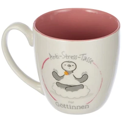 Abbildung von GRUSS &amp; CO Anti Stress Tasse Motiv &quot;Göttin&quot; mit Spruch, 45 cl, New Bone China Geschenk für Sie 46266
