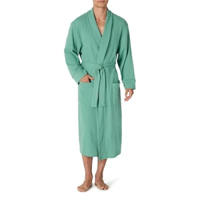 Abbildung von Amazon Essentials Herren Leichter Waffelpiqué Bademantel (erhältlich in Big &amp; Tall), Grünblau, M L