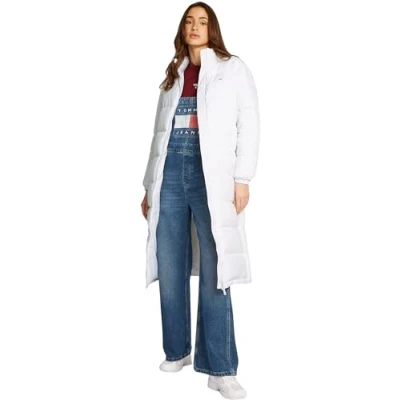 Abbildung von Tommy Jeans MAXI Essential Puffer Winterjacke, Damen, Größe: XL, White