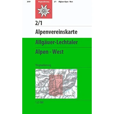 Abbildung von Allgäuer Lechtaler Alpen West: Topographische Karte 1:25.000 mit Wegmarkierungen: Karte. Wegmarkierung (Alpenvereinskarten)