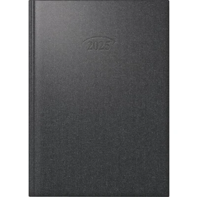 Abbildung von BRUNNEN Buchkalender Modell 765 (2025), 1 Seite = Tag, A5, 448 Seiten, Bucheinbandstoff Metallico, vulkanschwarz