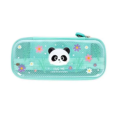 Abbildung von Legami Wonderwow Federmäppchen, Panda Motiv,2 Fächer und Stifthalter innen, Innenfach mit Netzstoff, Reißverschluss, 23 x 11 5 cm