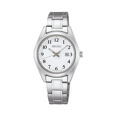 Abbildung von Seiko Damen Uhr Quarz Edelstahl mit Edelstahlband SUR465P1, Silber