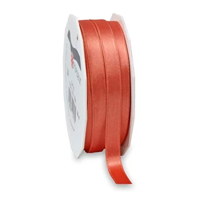 Abbildung von PRÄSENT C.E. Pattberg Satin Living Coral, 25 m Satinband zum Einpacken von Geschenken, 10 mm Breite, Geschenkband Dekorieren &amp; Basteln, Dekoband, Anlass