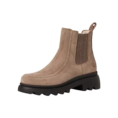 Abbildung von Tamaris Chelsea Plateaustiefelette, Damen, Größe: 39, Taupe Schuhe