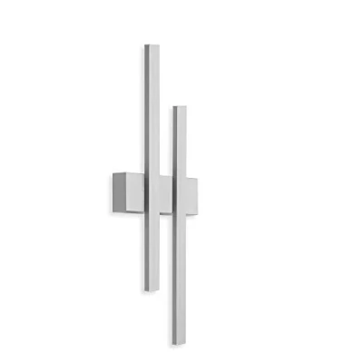Abbildung von Telefunken LED Außenwandleuchte, Außenwandlampe 2 flammig, 8 Watt, 780 Lumen, 4.000 Kelvin, IP44, Silber, 470x155x42mm