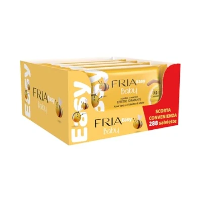 Abbildung von Fria Easy Baby Windelwechseltücher, mit Aloe Vera und Honigextrakt hautbefeuchtender Wirkung, dermatologisch getestet, Packung 288 Tüchern