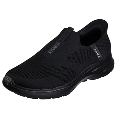 Abbildung von Skechers Herren Gowalk 6 Slip Ins Sportliche Schlupfschuhe Freizeit Memory Schaum Sneaker, Schwarz, 47 EU