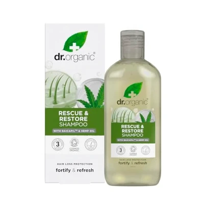 Abbildung von Dr Organic Hanföl Rettungsshampoo, Regenerierend, Für Männer und Frauen, Natürlich, Vegetarisch, Tierversuchsfrei, Paraben &amp; SLS frei, Bio, 265ml