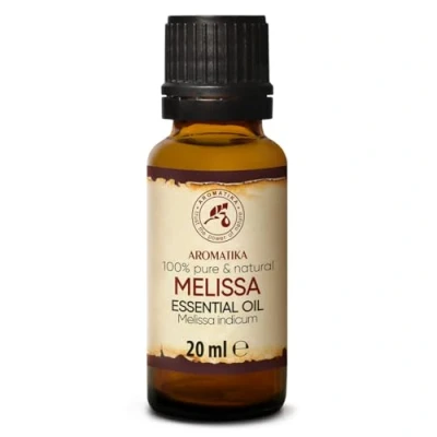 Abbildung von Zitronenmelissenöl Naturreines Ätherisches 20ml Natürliche Zitronenmelisse Öl Mellissa Indicum Indien Melisse für Aromatherapie Aroma Diffuser Duftlampe Zitronenmelissen
