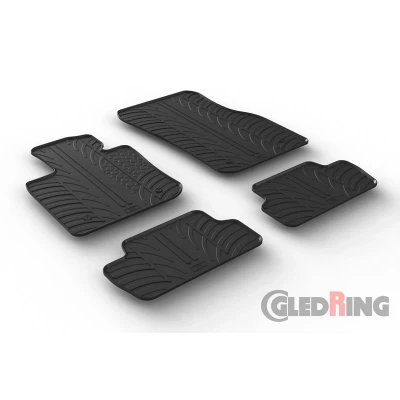 Abbildung von Gledring 0407 Fußmattensatz Gummi vorne und hinten 4 schwarz 750mm 550mm MINI: Hatchback