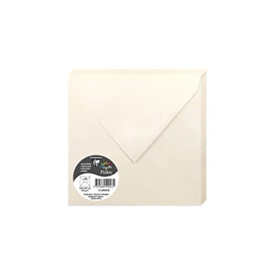 Abbildung von Clairefontaine 50043C Packung mit 20 Umschläge Pollen, 165 x 165mm, 135g, Perlmutt Elfenbein