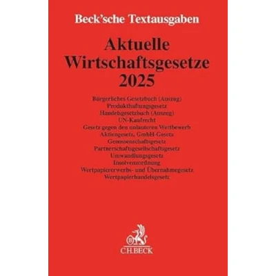 Abbildung von Aktuelle Wirtschaftsgesetze 2025 (Beck&#039;sche Textausgaben)