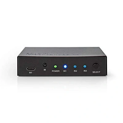 Abbildung von Nedis HDMI™ Schalter 3 Port 1x USB C™ 2x Eingang Ausgang Schwarz
